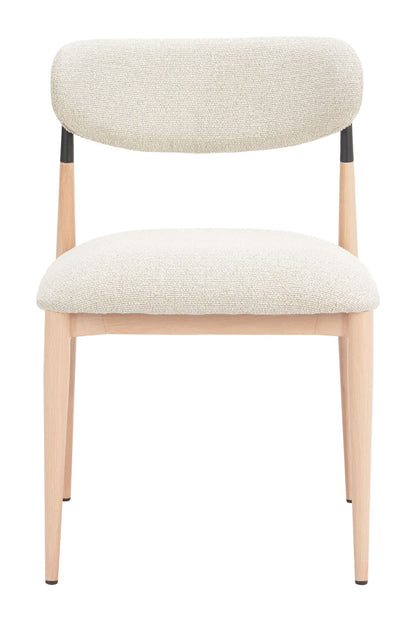 Equinox - Armless Dining Chair (Set of 2) - Oyster Gray & Natural