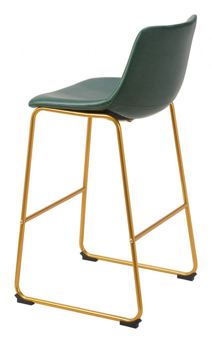 Augusta - Barstool (Set of 2) - Green & Gold