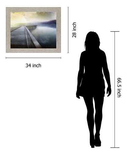 Serene Dawn Pathway - 28" x 34" Framed Wall Art
