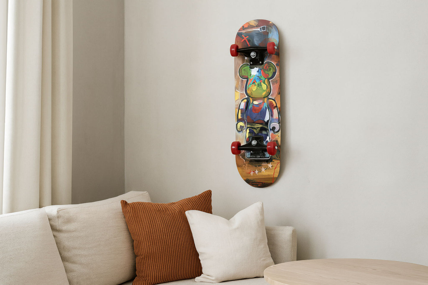 Skateboard - Graffiti Bear Red - Pink