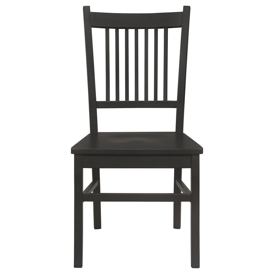 Marbrisa - Slat Back Dining Side Chair (Set of 2) - Matte Black