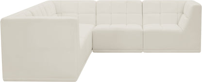 Relax - Modular Sectional 5 Piece - Cream - Modern & Contemporary