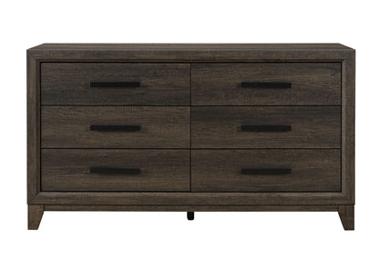 Harmony - 5 Piece Full Bedroom Set (Bed, Dresser & Mirror, Nightstand, Chest) - Dark Brown