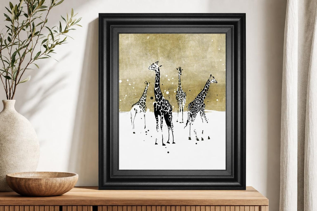 22x26 Spotted Giraffe I By Annie Warren - Light Brown