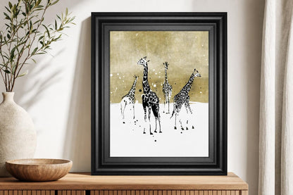22x26 Spotted Giraffe I By Annie Warren - Light Brown