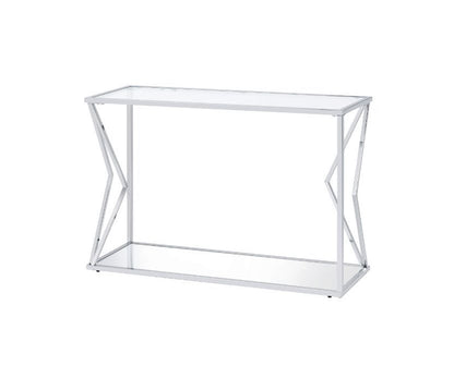 Virtue - Sofa Table - Clear Glass & Chrome