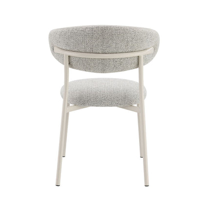 Kalam - Side Chair (Set of 2) - Gray Fabric & Beige Finish