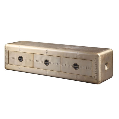 Jennavieve - TV Stand - Gold Aluminum