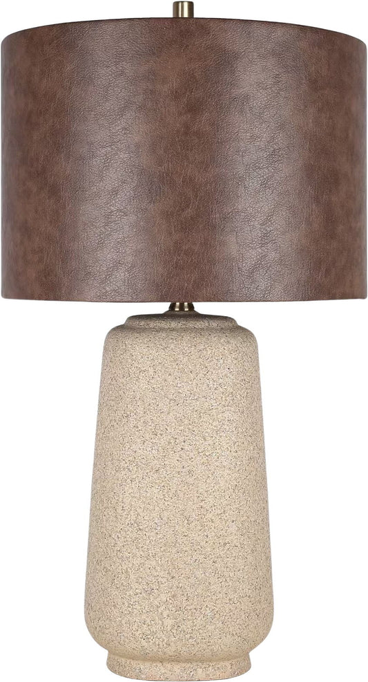 "Rustic Harmony" Ceramic Table Lamp (Set of 2) - Rock