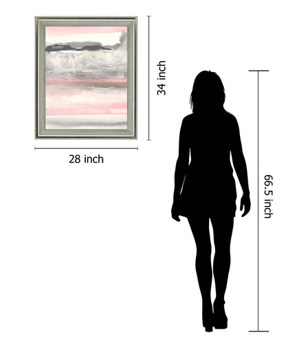 Blushing Mist - 28" x 34" Framed Wall Art - Pink