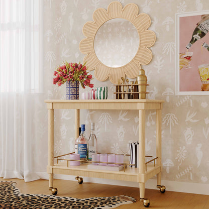 Coralie - Rattan Round Mirror