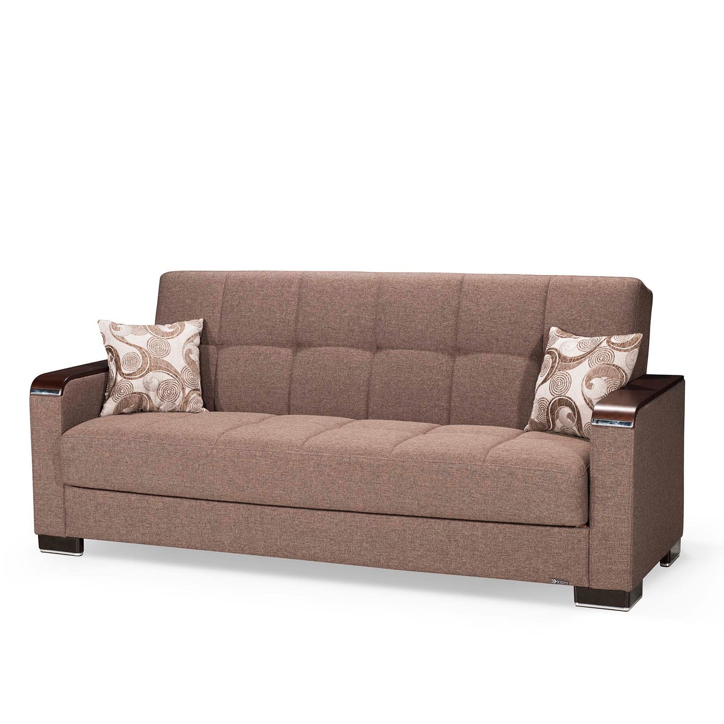 Ottomanson Armada X - Upholstered Convertible Wood Trimmed Sofabed With Storage - Polyester