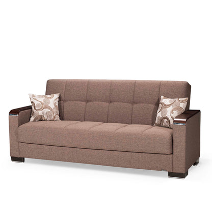Ottomanson Armada X - Upholstered Convertible Wood Trimmed Sofabed With Storage - Polyester