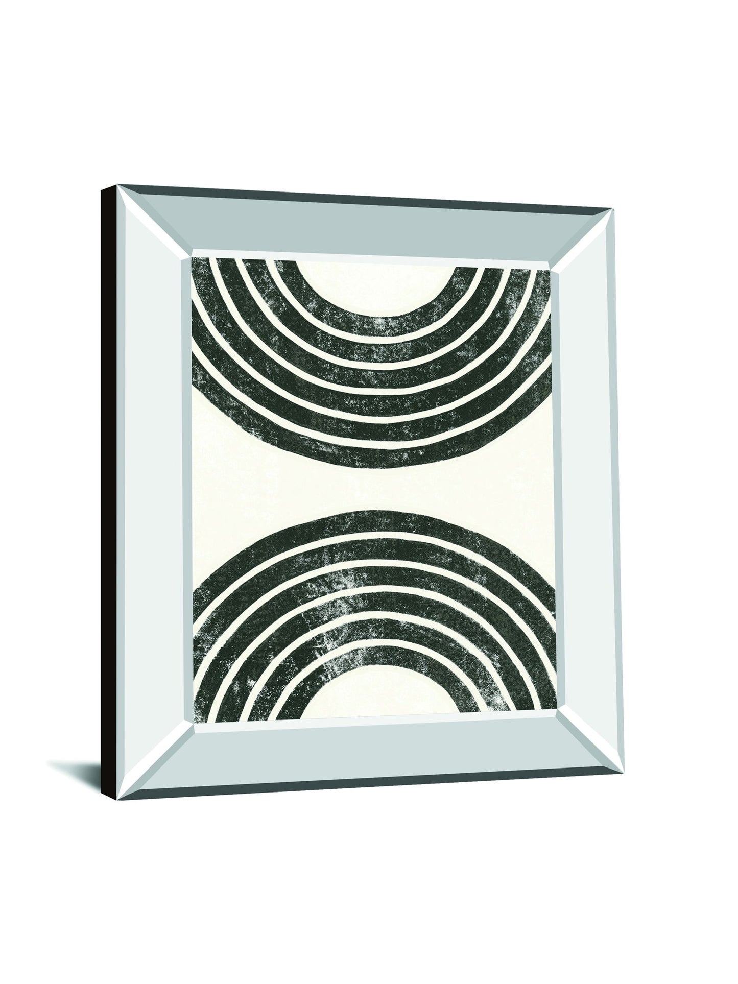 Over The Rainbow BW I By Moira Hershey - Mirror Framed Print Wall Art - Dark Gray