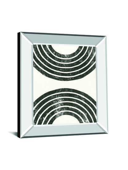 Over The Rainbow BW I By Moira Hershey - Mirror Framed Print Wall Art - Dark Gray