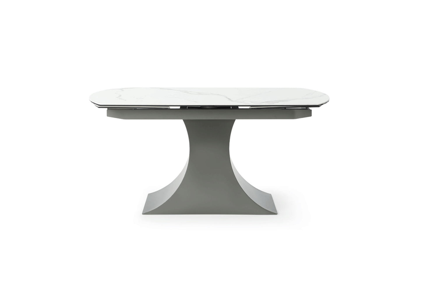 9035 - Marble Dining Table - White / Dark Gray