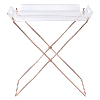 Cercie - Tray Table - Clear Acrylic & Copper