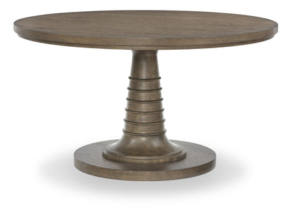 Seraphina - Complete Round Dining Table - Midnight Oak