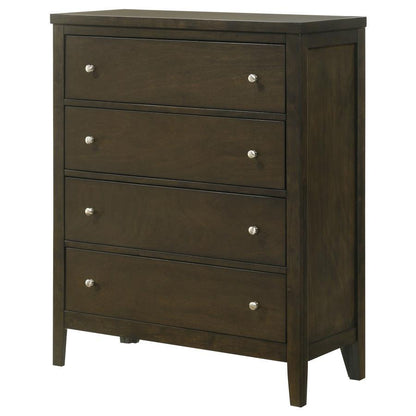 Wilkes - 4-Drawer Chest Of Drawers - Dark Cocoa