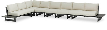 Maldives - 6 Piece Water Resistant Outdoor Patio Modular Sectional With Gray Base