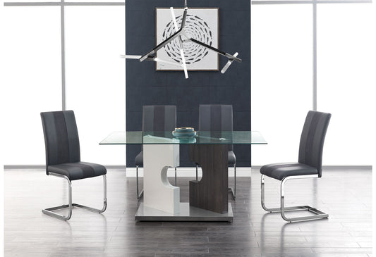 D219 - 7 Piece Dining Room Set (Dining Table And 6 Dinning Chairs) - Grey