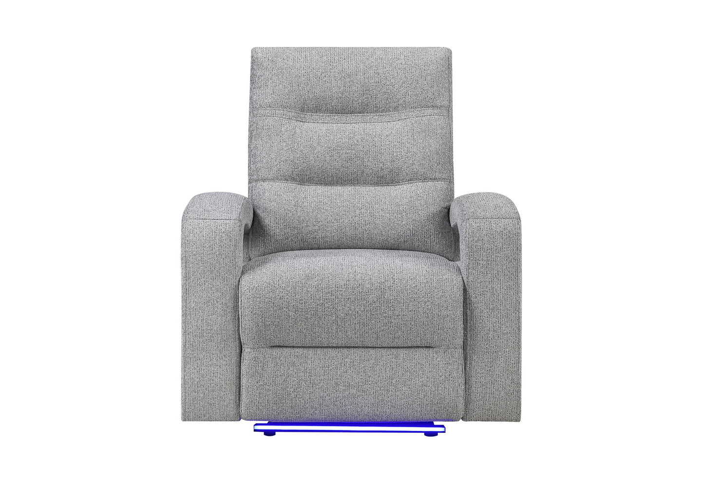 U6611 - Power Recliner With LED - Dark Gray