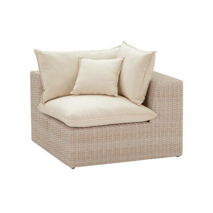 Cali - Wicker Outdoor Corner Chair - Natural