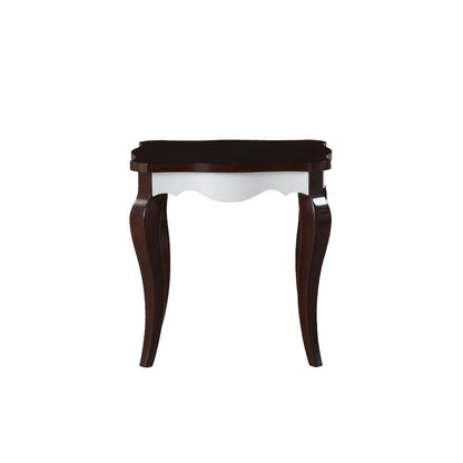 Mathias - End Table - White & Walnut