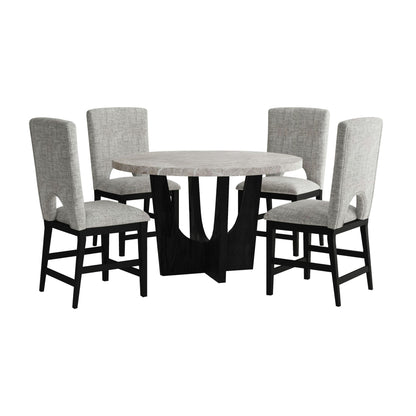 Oregon - 5 Piece Counter Height Dining Set (Round Counter Table And Four Chairs)