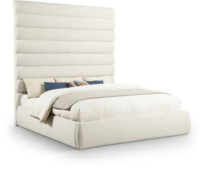 Adam - Boucle Fabric Bed With 89" Headboard