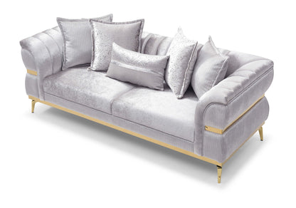 Eaton - Sofa - Shiny Silver
