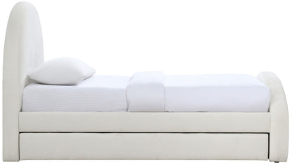 Andaz - Chenille Fabric Upholstered Trundle Bed