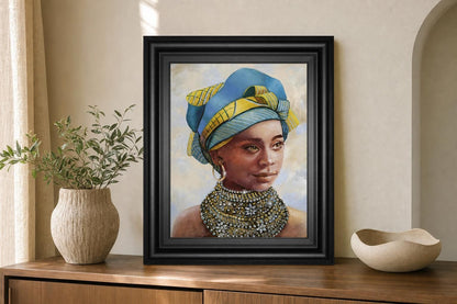 22x26 Soulful Beauty I By Donna Brooks - Light Blue