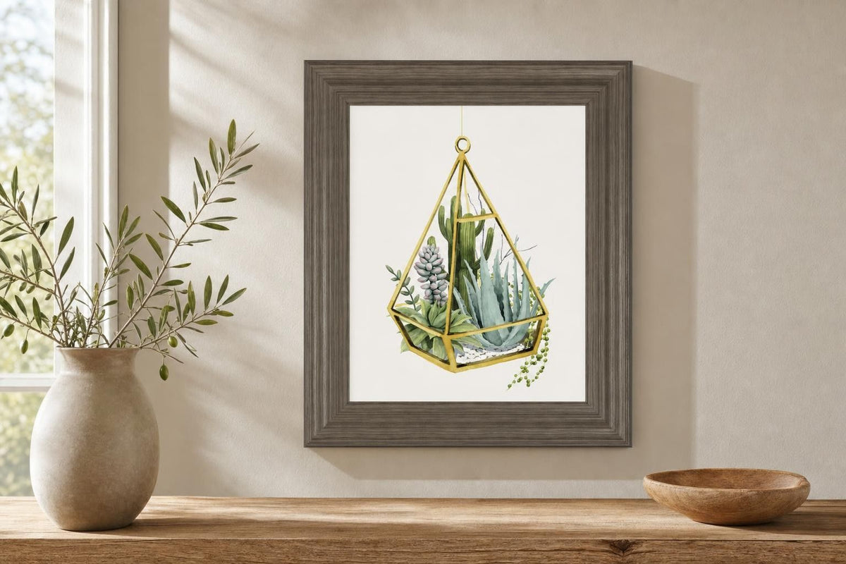 22x26 Wild Terrarium III By Grace Popp - Green
