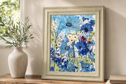 22x26 Garden Blues II By Tim OToole - Blue