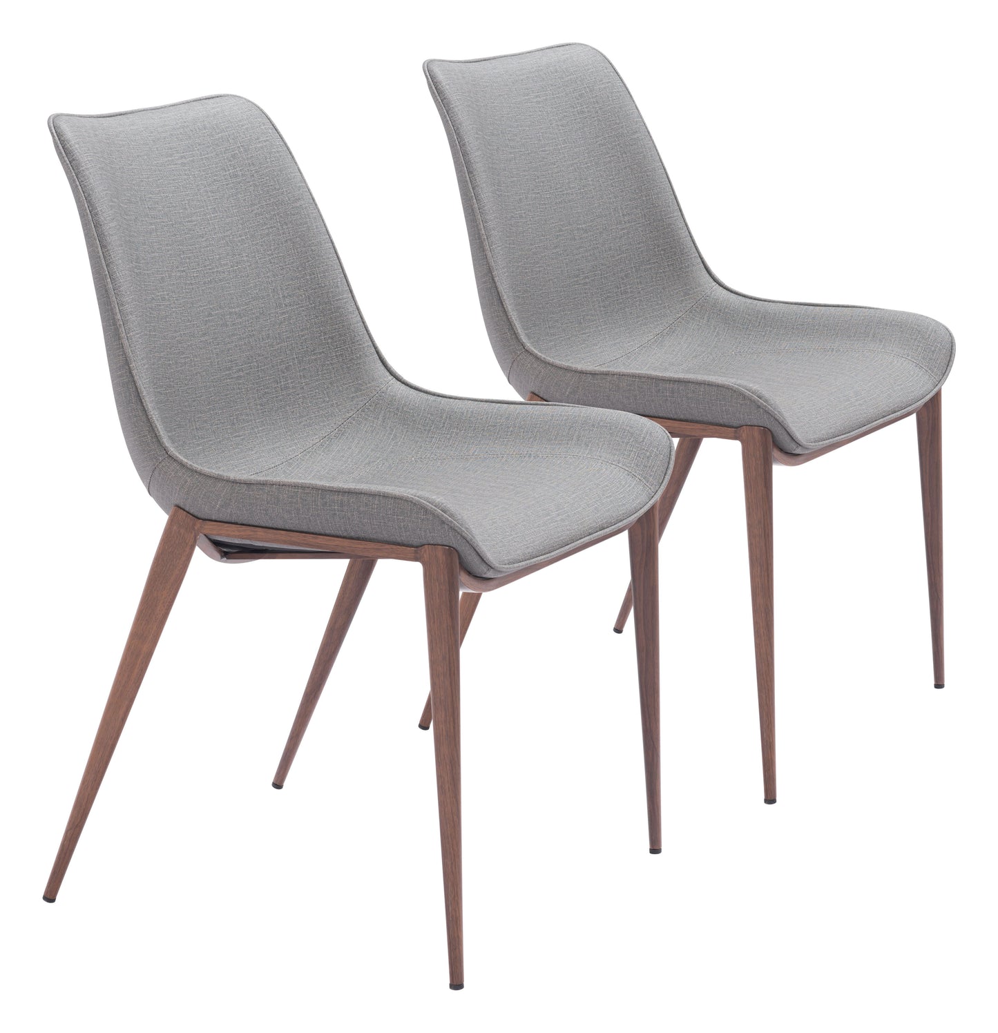 Magnus - Dining Chair (Set of 2) - Slate Gray & Walnut