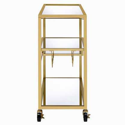 Adamsen - Serving Cart - Mirrored & Champagne