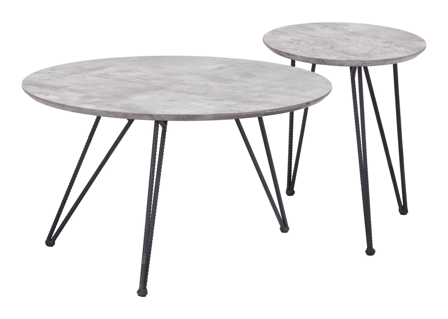 Kerris - Coffee Table Set - Gray / Black