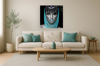 Temp Glass With Foil - Lady Pharaoh - Blue