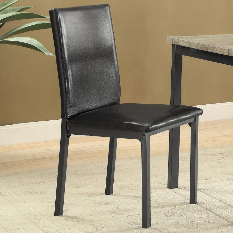 Garza - Upholstered Dining Side Chairs (Set of 2) - Black