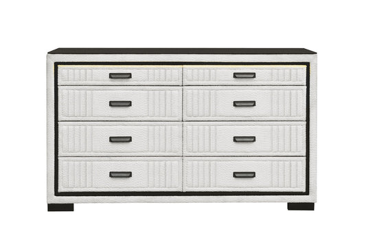 Isabella - Dresser With LED - Black / White