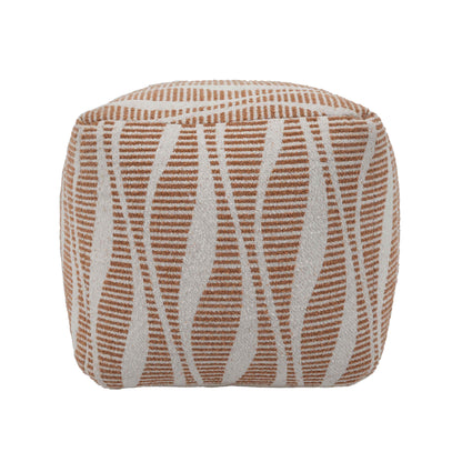 Ember - Woven Pouf - Cream / Natural