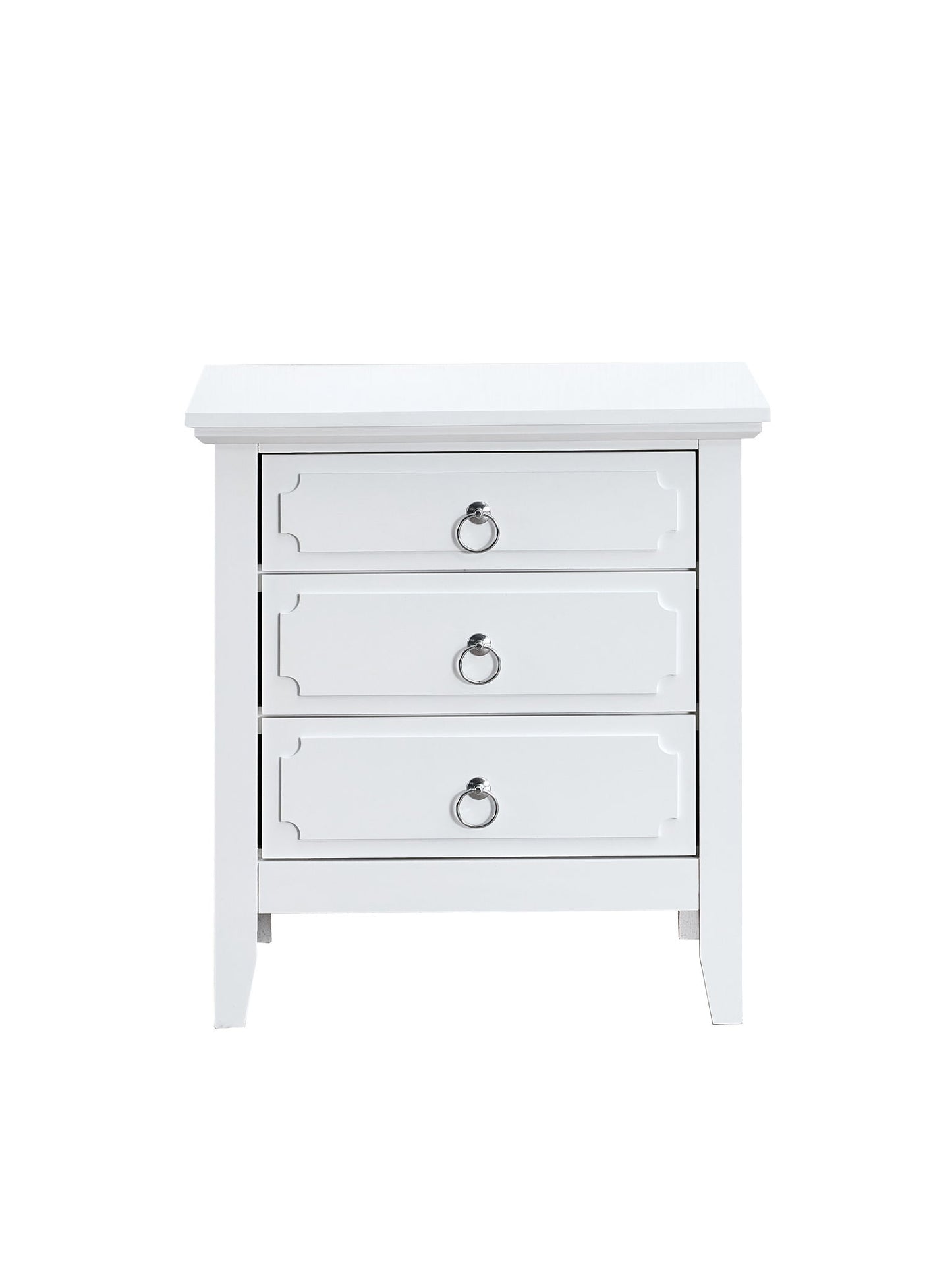 Hammond - 3 Drawer Wood Nightstand - White