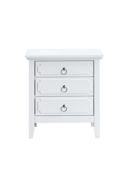 Hammond - 3 Drawer Wood Nightstand - White