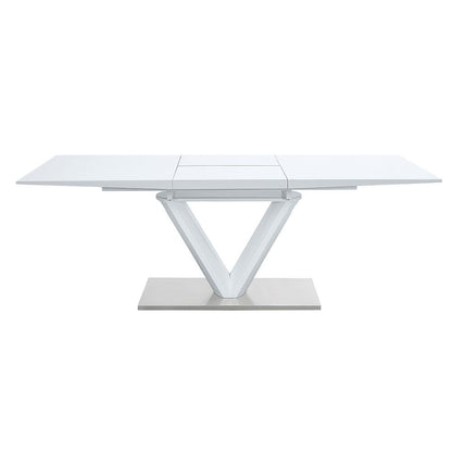 Gallegos - Dining Table With Leaf - White High