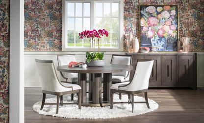 Lancia - Upholstered Side Chair (Set of 2) - Charred Oak