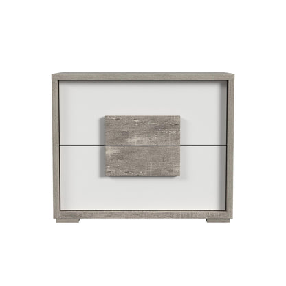 San Matteo - 2-Drawer Nightstand With USB - Gray