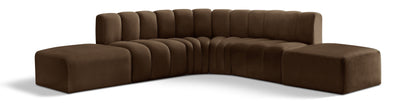 Arc - Velvet 6 Piece Corner Modular Sofa
