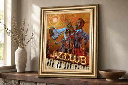 22x26 Jazz Club By Conrad Knutsen - Orange