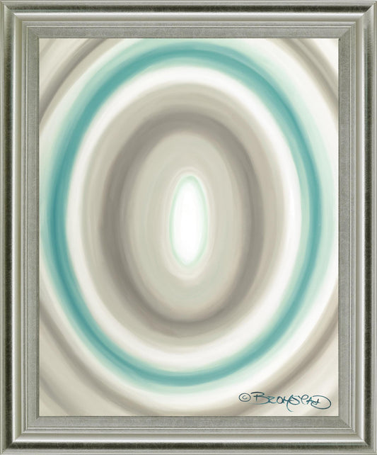 Aqua Ripple - 28" x 34" Framed Wall Art